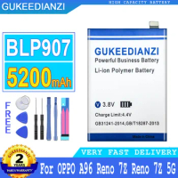 5200mAh GUKEEDIANZI Battery BLP907 For OPPO A96 Reno 7Z 8Z 5G/7 8 4G Big Power Bateria