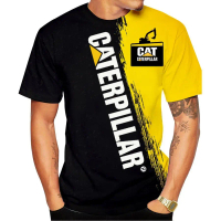 Kemeja-T Lengan Pendek Caterpillar, Baju Atasan Popular Lelaki, Cetakan 3D, Lengan Pendek, Fesyen, S