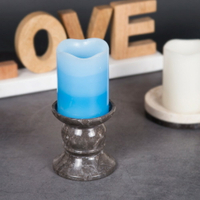 Creative Home天然木炭色大理石燭台 桌面裝飾擺件 浪漫西餐香薰蠟燭台