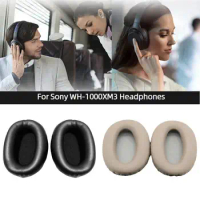 Soft Protein Leather Replacement Earpads for Sony WH-1000XM3 Head-mounted Headset Comfortable Noise Cancellation Earpads Pads