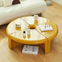 Combined Splicing Plastic Side Table Nordic Round Coffee Tables Creative Dining Tables Bedroom Mobile Storage Rack Furniture