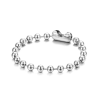 Gelang Titanium Pria Dan Wanita Silver Model Biji Lada Terbaru Anti Karat/ Gelang Tangan Biji Lada T