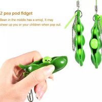 peas squishy Toys Beans Peas Toys Pendants Stressball Funny Gadgets Squishy Xmas Fidget Toys Squishy Squeeze Anti Stress