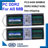 KEMBONA For Intel and for A-M-D PC DESKTOP DDR2 8G (2XDDR2 4G) 800MHZ 4Gb memoria ram ddr2 4Gb 800Mhz ddr2 PC2 - 6400 memory RAM