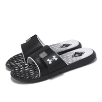 Under Armour 拖鞋 Mercenary SL 男鞋 黑 白 魔鬼氈 透氣 親水 涼拖鞋 UA 3027252001