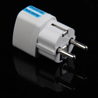 2Pcs Universal UK US to Germany Plug Power Adapter Converter Wall Plug Socket