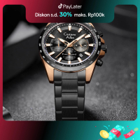 DISKON Cristiano Aillen Jam Tangan Pria Analog 8891 Rantai Stainless Steel Chronograph Kaca Sapphi