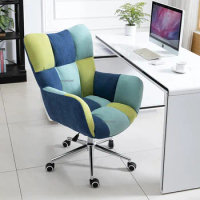 Modern Fabric Office Chair for Chair Stitching Color Home Leisure Lazy Sofa Backrest Chair Ergonomic Lift Swivel Computer Chair