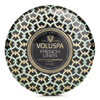 Voluspa 三芯裝飾錫罐蠟燭 - 法國亞麻香型 340克/12盎司