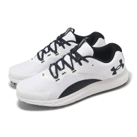 【UNDER ARMOUR】高爾夫球鞋 Charged Draw 2 SL 男鞋 白 黑 防潑水 緩衝 抓地 運動鞋 UA(3026399100)