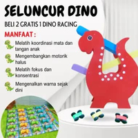 APE-Dino APE Sliding Car Dino Dinosaurus Mainan Mobil Kayu Anak PAUD