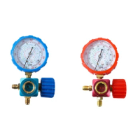 Manifold Gauge - Air Condition Manifold Gauge Manometer Valve With Visual Mirror For R410A R22