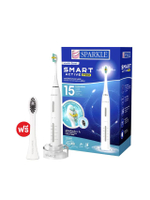 แปรงสีฟันไฟฟ้า Sonic รุ่น Smart Active Pro 10SK00177 + ชุดเซ็ตหัวแปรงสีฟันไฟฟ้า 2 ชิ้น สีขาว
