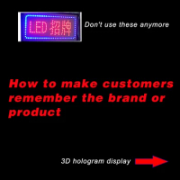bigger size 100CM 3D hologram display hologram LED Fan advertising light nacked eyes 3D effect customized attract customers