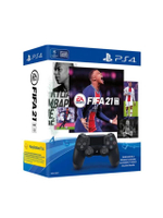 คอนโทรลเลอร์ (สีดำ) รุ่น DualShock 4 EA SPORTS FIFA 21 Voucher Bundle
