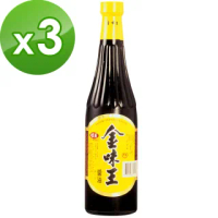 【味王】金味王純釀醬油3瓶(780ml/瓶)