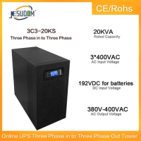 3Phase 20KVA 192VDC Online UPS External Battery Pure Sine Wave Output 3 Phase 380VAC Uninterruptible Power Supply