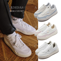 adidas 休閒鞋 Her Court W 女鞋 白 白藍 白粉 愛迪達 奶油底 三葉草 3色單一價 GX3499