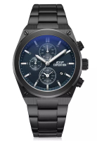 Expedition Expedition EXP 6850 MCBIPBU - Jam Tangan Analog Pria - Black Blue - Stainless Steel