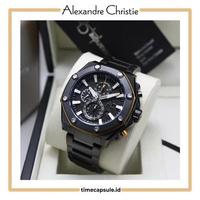 Jam Tangan Pria ALEXANDRE CHRISTIE Original AC 9601 MC Garansi Resmi 1 Tahun BLACK YELLOW