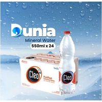 Cleo 3D 550ml PET Still Mineral Water [ Dus isi 24 Botol Plastik ]