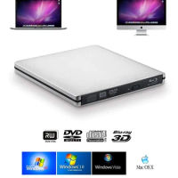 External Blu-Ray Burner Drive USB3.0 DVD Players 3D Slim Optical Drive Blu-Ray Writer Reader CD/DVD 