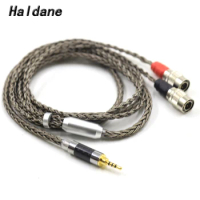 Haldane Gun-Color 16 core Audio Cable Headphone Upgrade Cable For Dan Clark Audio Mr Speakers Ether Alpha Dog Prime