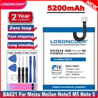 LOSONCOER 5200mAh BA621 Good Quality Battery For Meizu Meilan Note 5 Note5 M5 Mobile Phone Battery