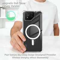 Case For Asus ROG Phone 8 / 8 Pro IMAK Shockproof Magnetic MagSafe AirBags Transparant Clear Softcas