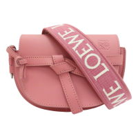 【二手名牌BRAND OFF】LOEWE 羅威 粉色 皮革 GATE 肩背包