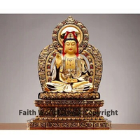 56cm large Buddhist high-grade home patron saint gold gilding Avalokitesvara Guanyin buddha statue efficacious Talisman Mascot