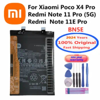 2024 Years BN5E 100% Original Battery For Xiaomi Redmi Note 11 Pro / Note 11E Pro Mi POCO X4 PRO 5G 5000mAh Mobile Phone Battery