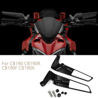 For CB190 CB190R CB190F CB190X Motorcycle Mirrors Stealth Winglets Mirror Kits To Rotate Adjustable Mirrors