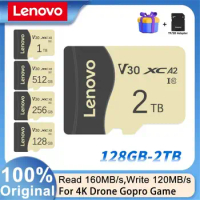 Lenovo Micro Memory SD Card 128GB 256GB 512GB SD Card SD/TF Flash Card 128 256 512 GB 2TB Memory Card 1TB For Phone Camera