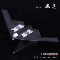 Mini Puzzle Building Toys 1/349 Scale Spirit US Air Force B-2 Bomber Assembly Airplane Plastic Military Model Children's Gift