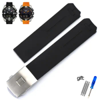 20mm 21mm Black Orange Silicone Rubber Strap FOR Tissot TOUCH COLLECTION EXPERT SOLAR Series T091T013 T081 Men's Watch bracelet