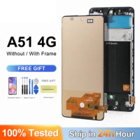 A51 Display Screen Replacement, for Samsung Galaxy A51 A515 A515F Lcd Display Touch Screen Digitizer Assembly With Frame Part