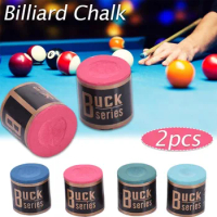 2Pcs/Set Cylindrical Billiard Chalks Pool Cue Stick Chalk Rubbing Powder Snooker Table Billiards Supplies Antiskid Device