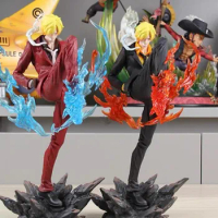28cm Smoking Sanji Figure One Piece Suit Figure Pop Vinsmoke Devil Foot Collection Toy Statue Two-color Pvc Birthday Gift
