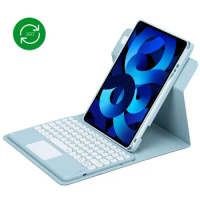 360 Rotation Wireless Bluetooth Russian Spanish Hebrew Keyboard Case Cover For For iPad Pro 11 Inch Air 4 5 2018 2020 2021 2022