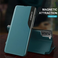 For Xiaomi Mi 11 Mi11 Lite Case Luxury Window View Magnetic Leather Flip Cover For Mi 11 Pro Book Stand Coque Shockproof Fundas