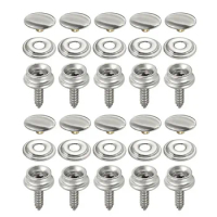 30 Pcs Snap Fastener Stainless Canvas Capos Screw Kit-Tent Marine Boat Canvas Covers Tool-Sockets Buttons Car Canopy Accessories