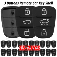 Replacement 3 Button Rubber Pad Key Shell For Hyundai I10 I20 I30 IX35 Kia K2 K5 Rio Sportage Flip Remote Car Key Fob Case Cover
