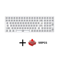 100 Key Hot-Swappable Mechanical Keyboard With Red Switch Kit RGB Bluetooth+2.4G Wireless+Wired 3 Mode Gaming Keyboard