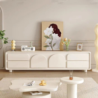 Cheaper Wall Board TV Table White Cute Designer White Luxury Modern TV Table Entertainment Center Mueble Salon Moderno Furniture