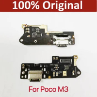 100% Original For Xiaomi Poco M3 / Poco F3 USB Charging Port Charger Board Socket Jack Flex Dock Plug Connector With Microphone