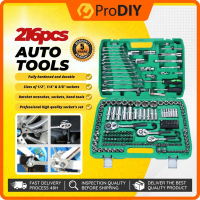 New Arrivals 216pcs 1/2 3/8 1/4 Inch Socket Wrench Set DR Socket Hand Tool Ratchet Spanner Power Too