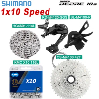 Shimano Deore 10 Speed Groupset M4100 Shifter M4120 Rear Derailleur 10V Kit CS-M4100 42T 46T Cassette HG54 Chain 10S K7 MTB Part