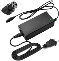 42V 2A Battery Charger 3 Prong Inline Connector Universal Power Supply for 36V Lithium Battery 36V P