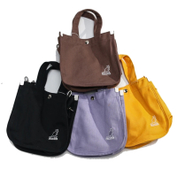 【KANGOL】手提袋 多色 帆布 英國 袋鼠 內夾層 野餐袋 便當袋(6955301-)